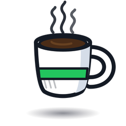 A full, steaming cup of coffee