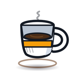 A half-empty cup of coffee with a ring stain